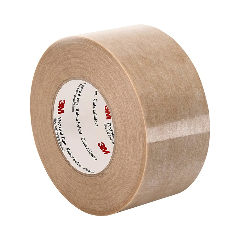 TapeCase 44HT 3.78" x 90yd Tan High-Tack Electrical Tape, 5" Thick, 90" Length, 3.78" Width