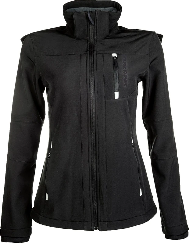 HKM Girl's Sport Softshell Jacket, Black, 8/9 Years