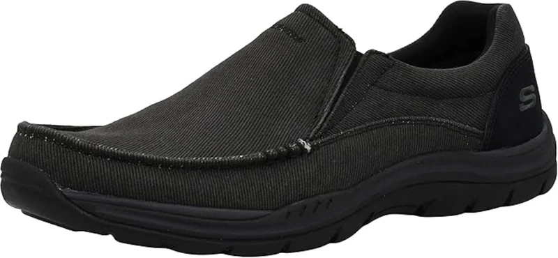 Skechers Men's Expected-Avillo Moccasin, Black, 10.5 UK X-Wide