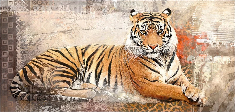 Pro-Art Canvas Art pl008r5 Wall Mural''Sumatra Tiger'' 115 x 55 cm - Image 1