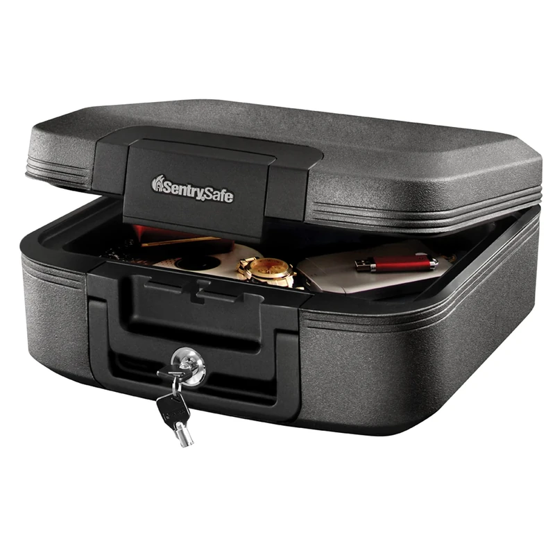Sentry Safe Fire-Safe Waterproof Document and Media Chest, Black, 32.5cm, SENCFW20201 - Image 1