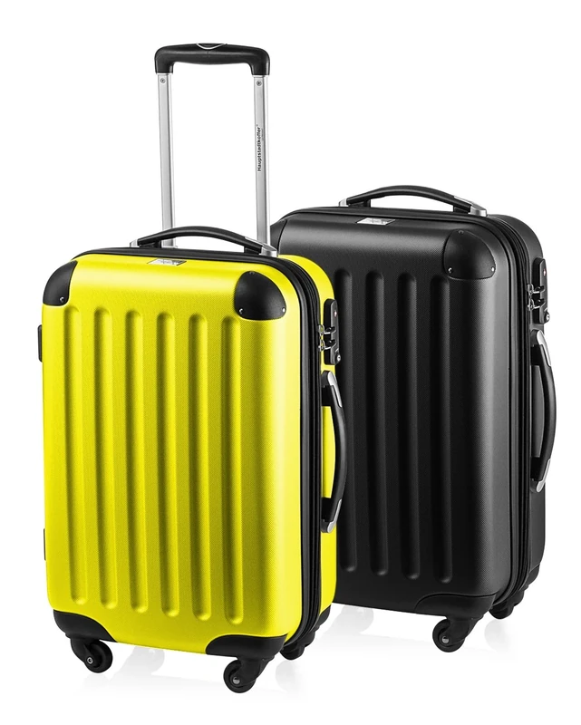 HAUPTSTADTKOFFER®„Spree“ – Set of 2 suitcases 49 liters – TSA Lock – (Yellow-Black)