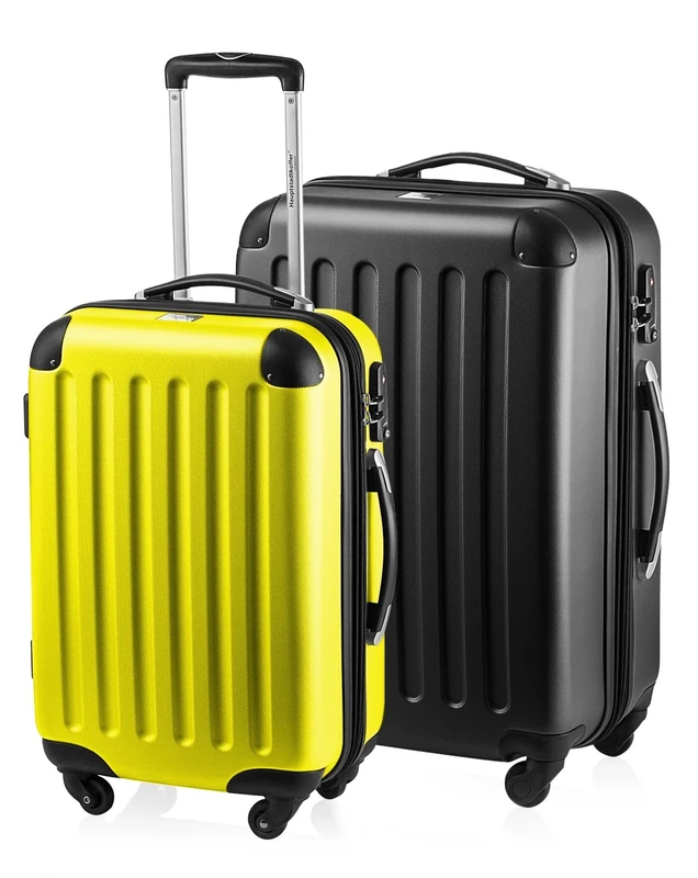 HAUPTSTADTKOFFER® „Spree“ – Set of 2 suitcases - 49+82 liters – TSA Lock – (Yellow-Black)