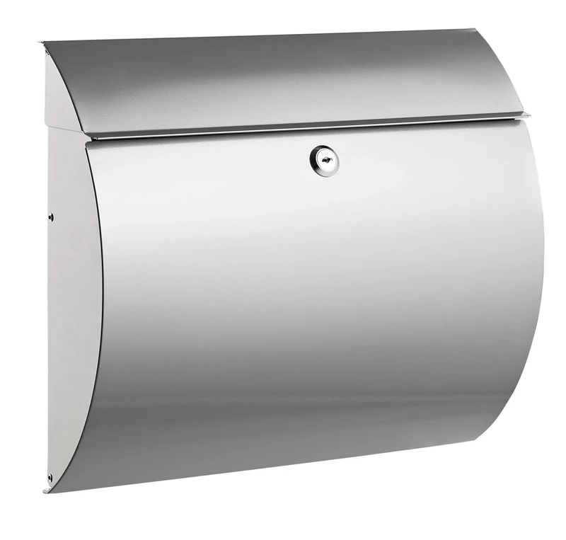 ALCO - Albert 8607 Metal Letter Box Approx. 37.5 x 33 x 12 cm Silver