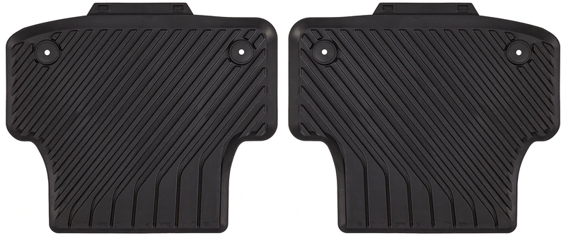Audi 8V5061512041 All Weather Floor Mats Rear Black A3 Set of 2