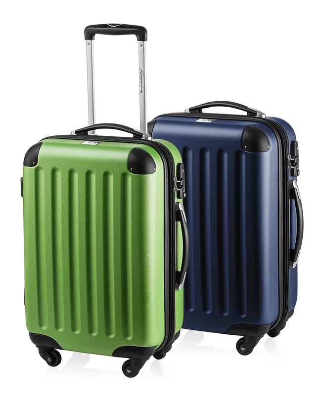 HAUPTSTADTKOFFER®„Spree“ – Set of 2 suitcases 49 liters – TSA Lock – (Apple Green-Dark Blue)