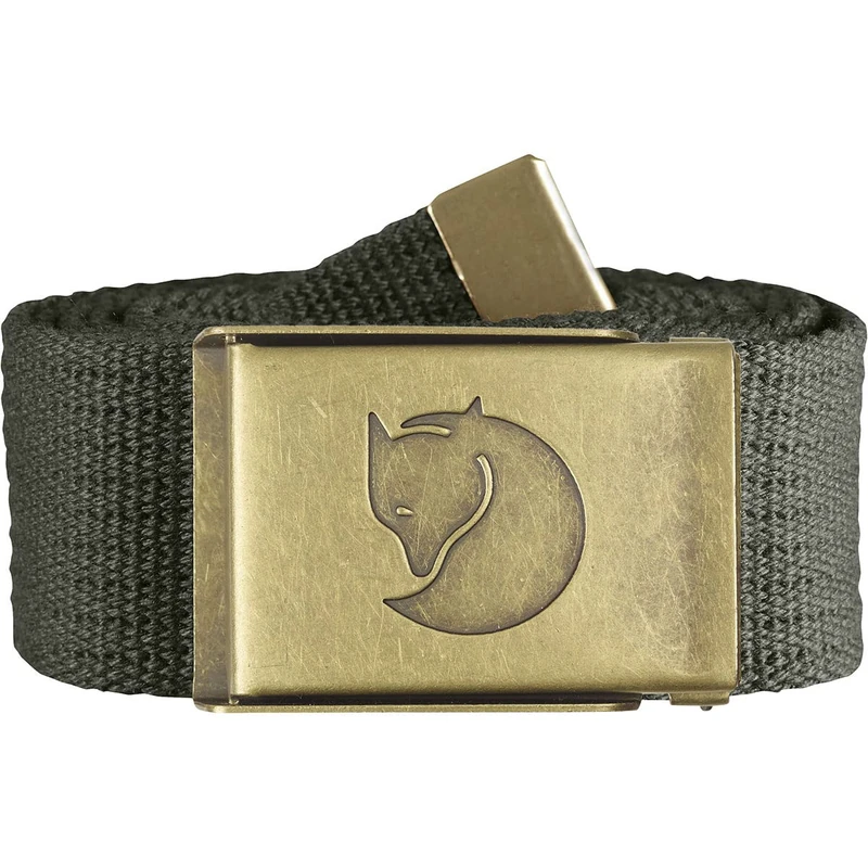 FJÄLLRÄVEN Men's Canvas Brass 4 cm. Belt, Mountain Grey, One size (120 cm)