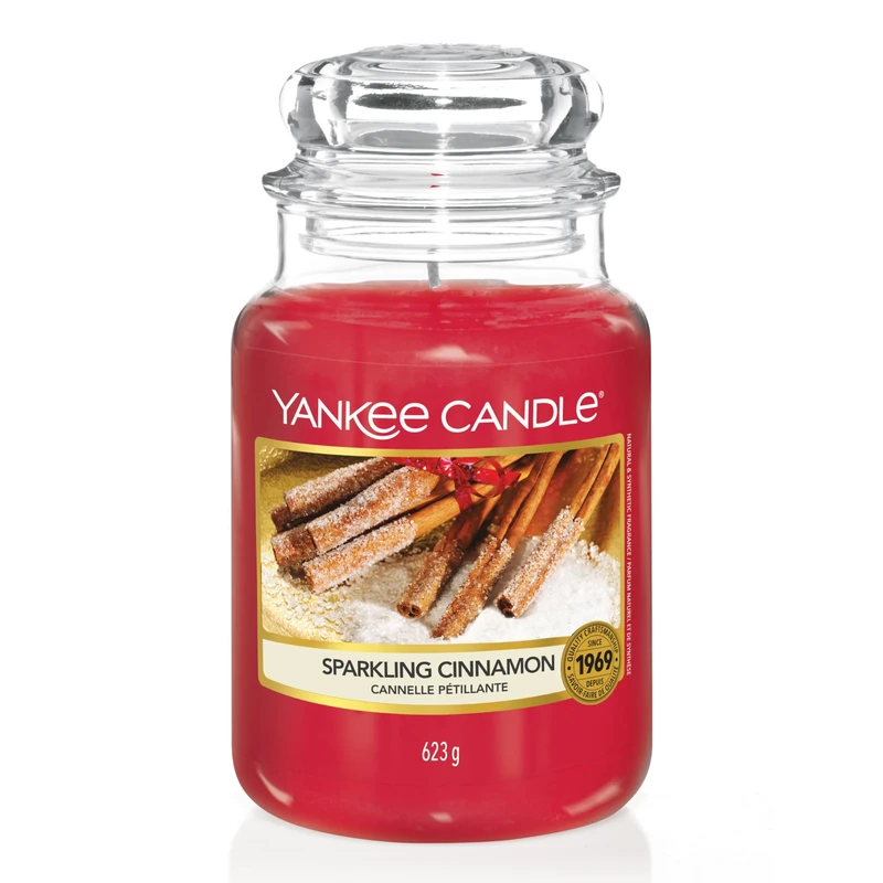 Yankee Candle Scented Candle | Sparkling Cinnamon Large Jar Candle | Burn Time: up to 150 Hours | Perfect Gifts for Women