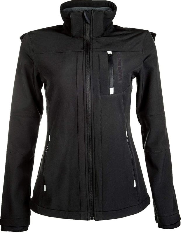 HKM Women's Sport Softshell Jacket, Black, XL