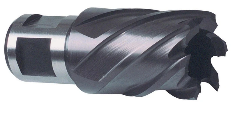 Ruko HSS Core Drill Bit with 3/4 inch Weldon Shank, CBN Ground, TiAlN Finish, 14.0 mm Diameter, 63.0 mm Length, R108214F