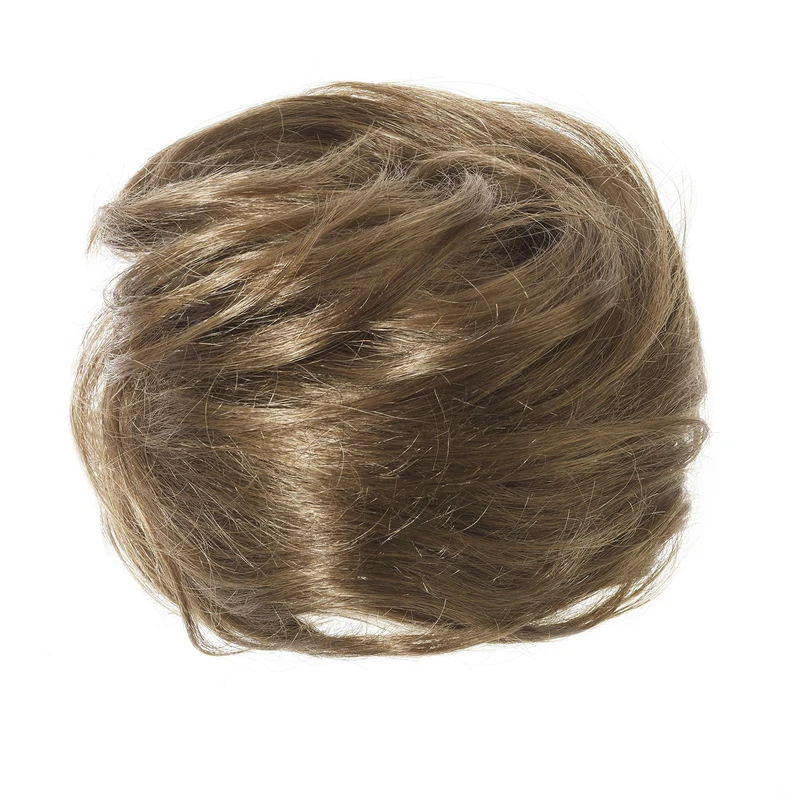 American Dream Large Size Human Hair Bun, Dark Ash Brown Number 6 - Image 1