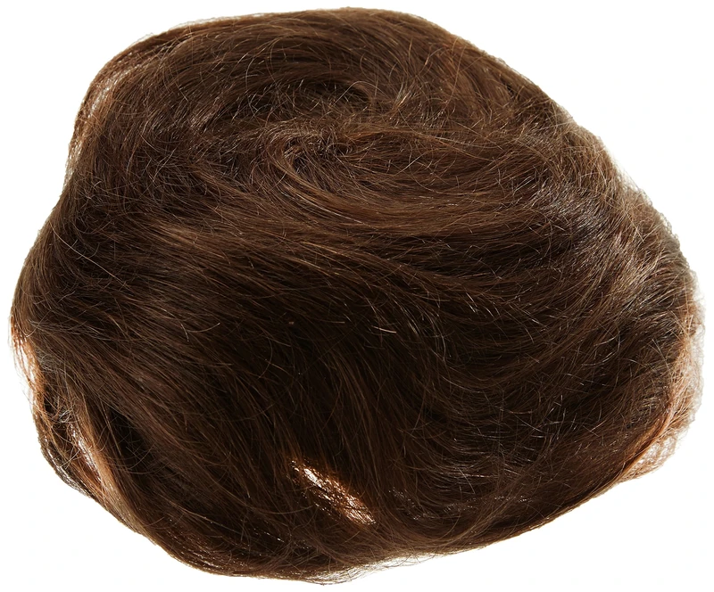 American Dream Large Size Human Hair Bun, Mixed Dark Brown Number 2