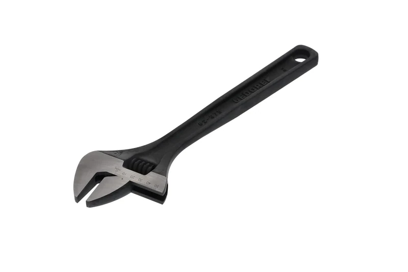 GEDORE Single Open-Ended Adjustable Spanner, AF 43 mm (1 11/16"), Swedish Pattern, Phosphated, Industrial Version, 62 P 15