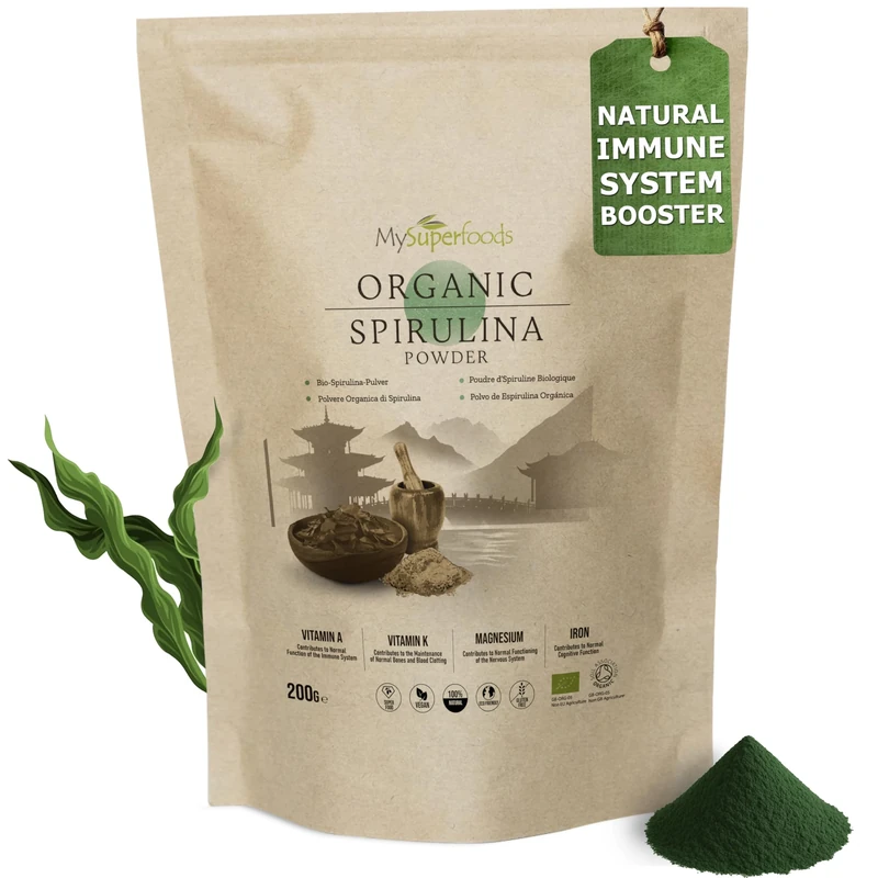 Spirulina Powder | Organic | 200g | Natural Immune System Booster | MySuperfoods
