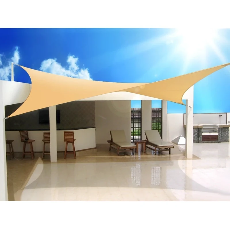 GreenBlue GB Triangle Rectangle Shade Sail Sun UV Protection Garden Canopy Patio Waterproof (Rectangle 5m)