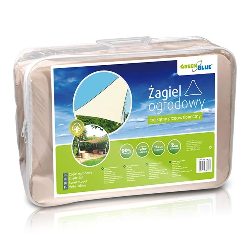 GreenBlue GB Triangle Rectangle Shade Sail Sun UV Protection Garden Canopy Patio Waterproof (Triangle 4m)