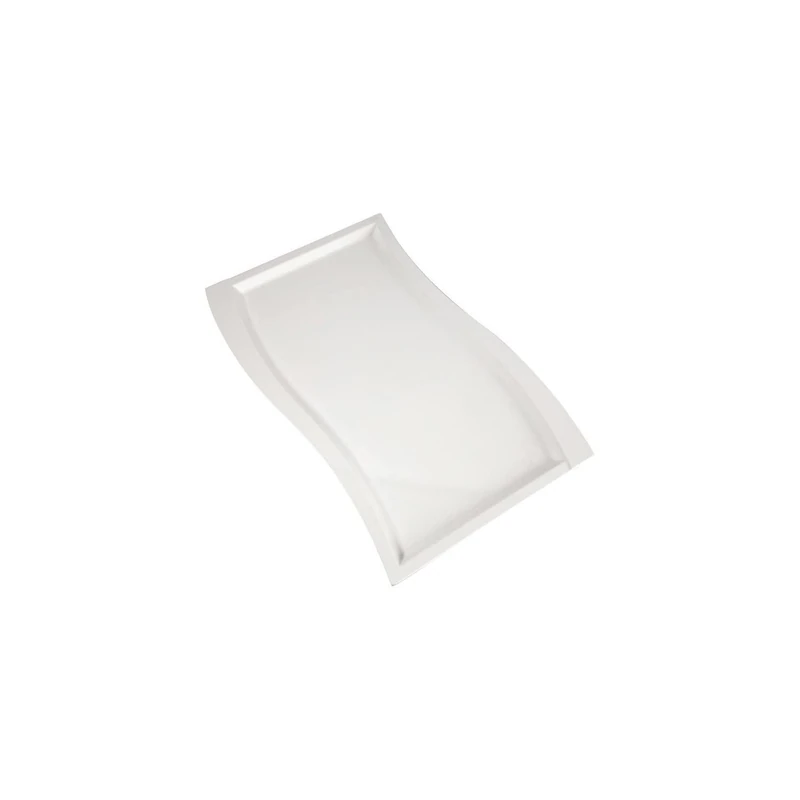 APS GK826 Wave Melamine Platter - White 1/1 GN Size