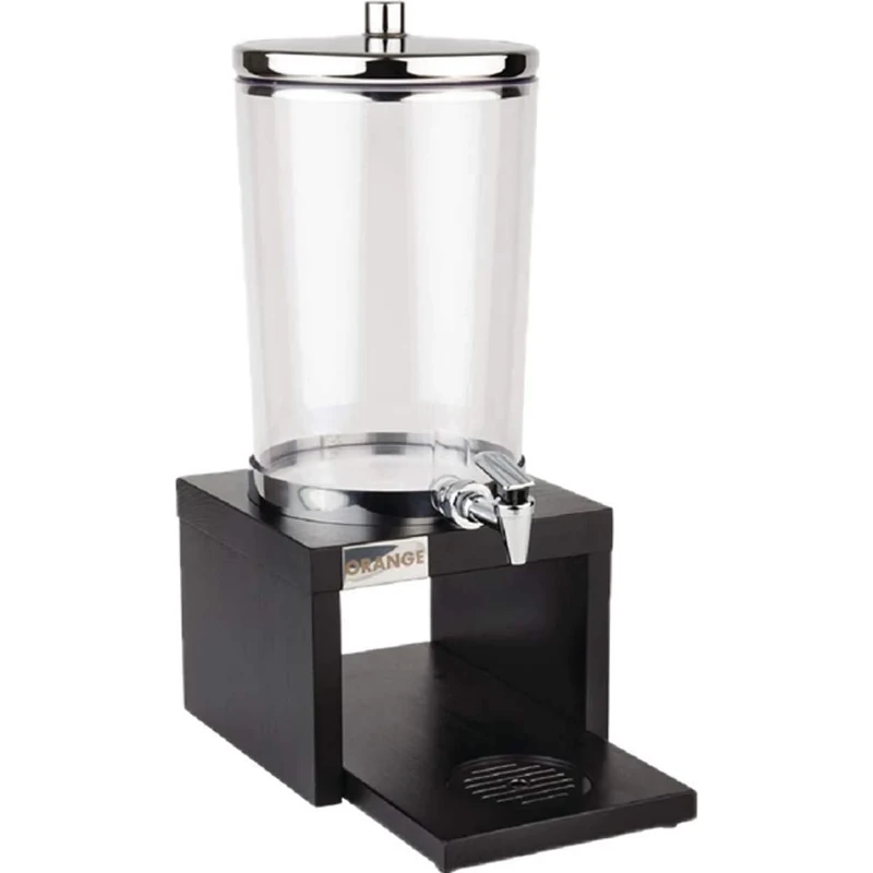 APS GL629 Wood Base Juice Dispenser, Black