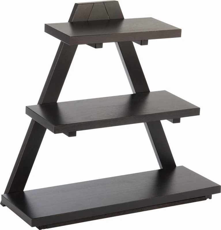 APS GK818 Triangle Wooden Buffet Stand, Black