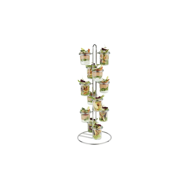 APS Weck 33246 Metal Serving Stand with 12 Tiers (Diameter 6 cm), Dimensions 22 x 59 cm