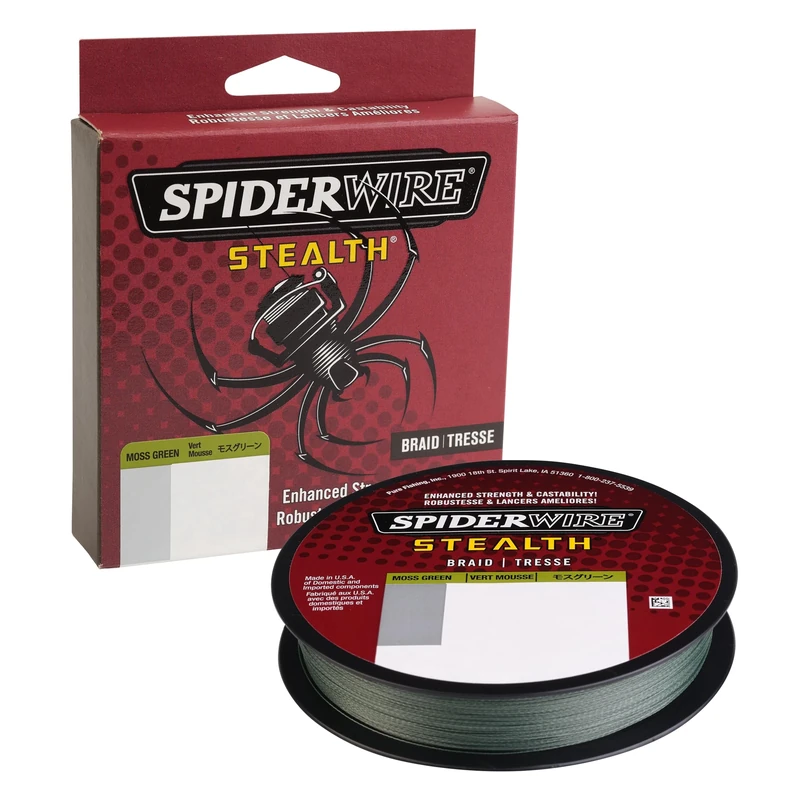Spiderwire SCS20G-500 Braided Stealth Superline, Moss Green, 20 Pound, 500 Yards