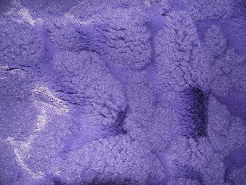 Super Luxury Faux Fur Fabric Material - Purple Butterfly, 1Mtr - 150cmx100cm