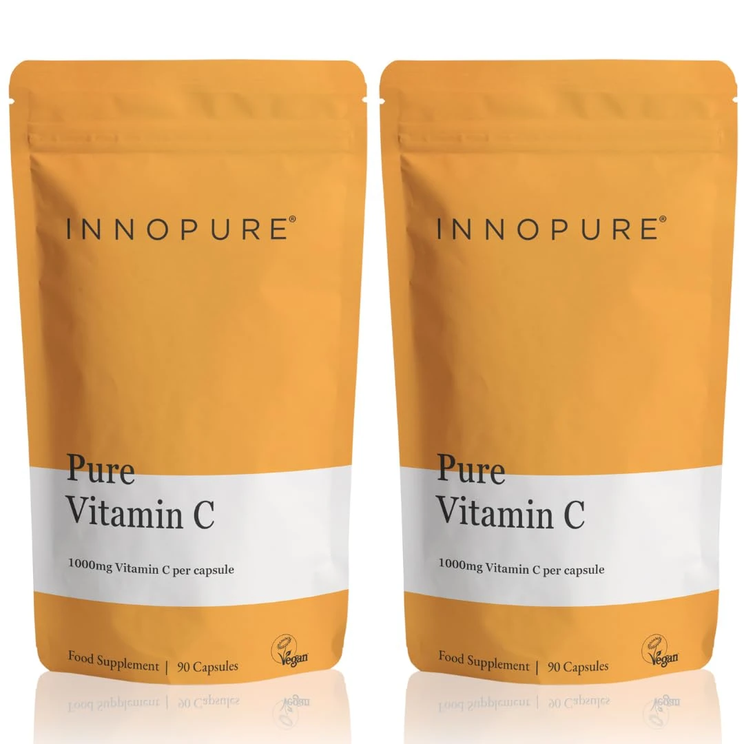 INNOPURE Pure Vitamin C Capsules 1000mg (No Fillers or Binders) Pure-Fill Supplement, Easy to Swallow 1 Daily Capsule (Not Tablets) 180 Capsules
