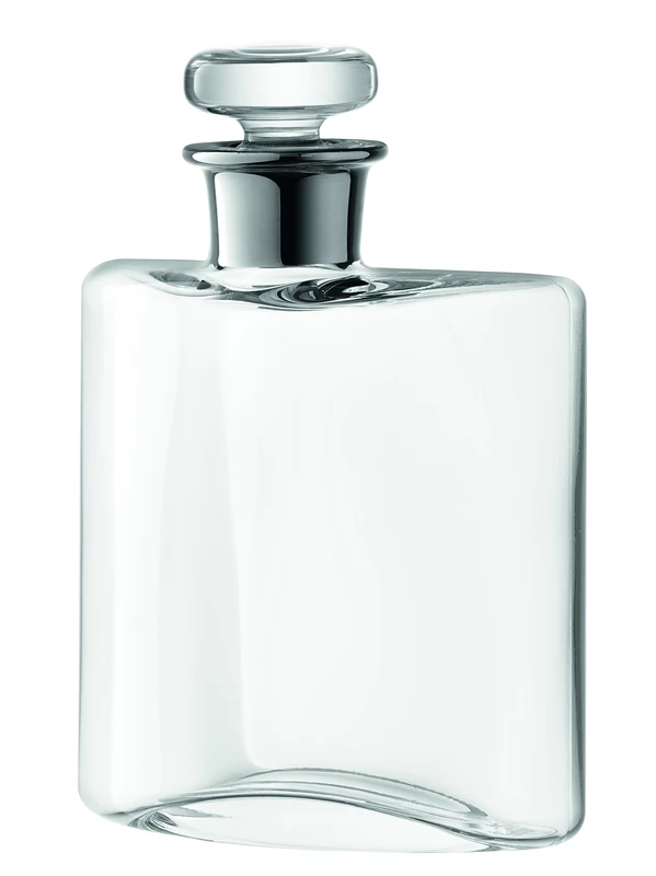 LSA International Flask Decanter 0.35L Clear/Platinum Neck| 1 Unit | Mouthblown & Handmade Glass | FL05 - Image 1
