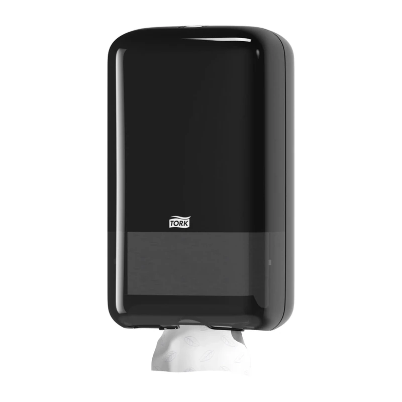 Tork T3 Single Sheet Toilet Paper Dispenser Black, Compact, Elevation Line, 556008 (x12)
