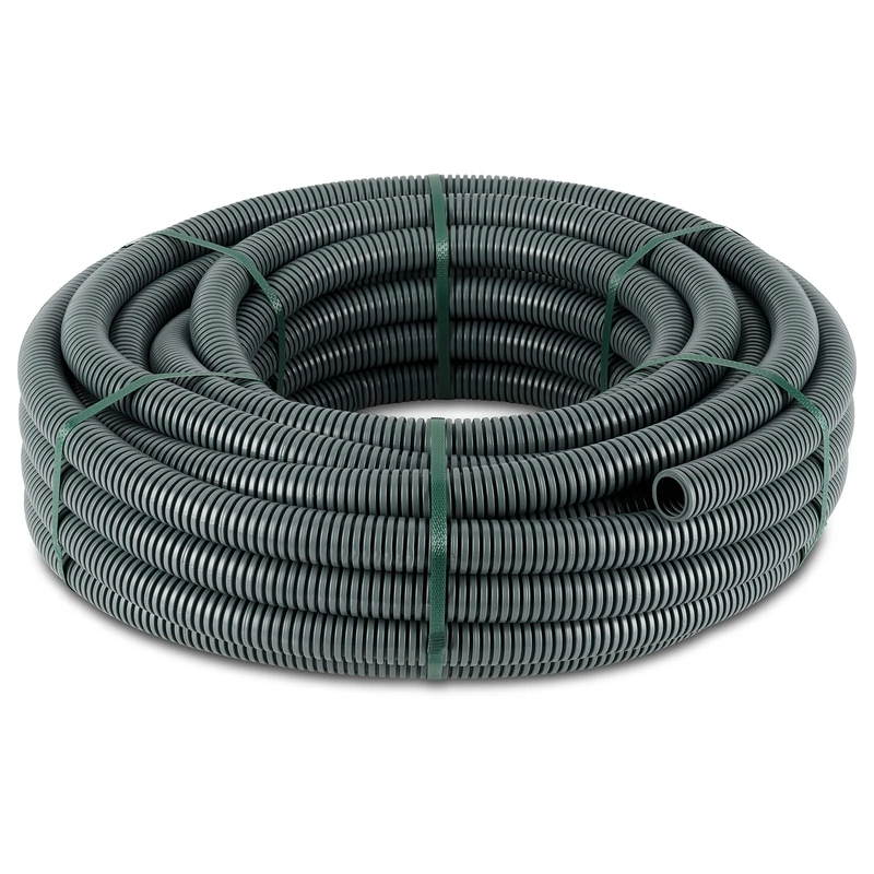 REV ISO Pipe for Electrical Installation Cable Conduit EN40 Flexible 25 m 750 N/5 cm -5 °C to +60 °C Grey