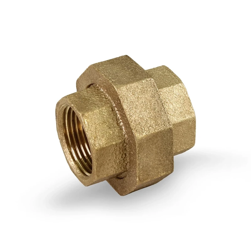 Everflow BRUN0112-NL 1-1/2 Inch Lead Free Brass Union for 125 Lb Applications, with Female Threaded Connects Two Pipes, Brass Construction, Higher Corrosion Resistance Economical & Easy to Install