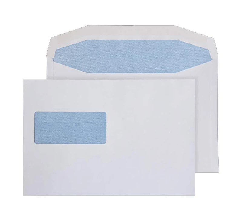 Blake Purely Everyday C5+ 162 x 238 mm 90 gsm Mailer Gummed High Window Envelopes (W154) White - Pack of 500