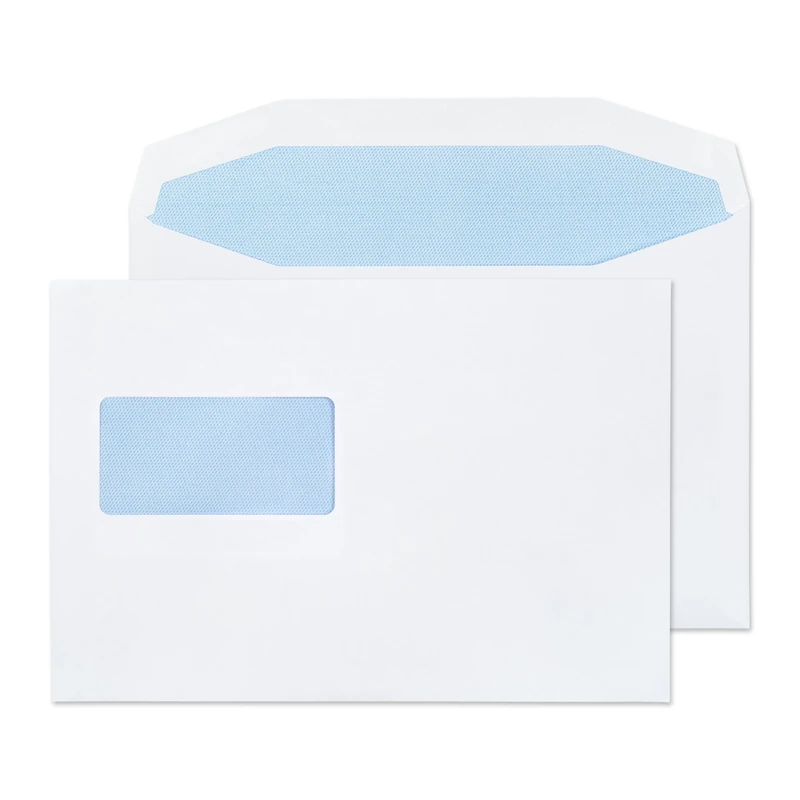 Blake Purely Everyday C5+ 162 x 238 mm 90 gsm Gummed Mailer High Window Envelopes (4709) White - Pack of 500