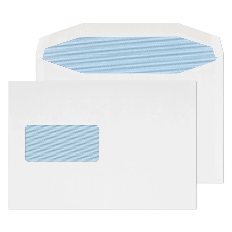 Blake Envelopes Purely Everyday 4708 Kuvertierhüllen Briefumschläge Naßklebung Mit Fenster Weiß C5+ 162 x 238 mm - 90g/m² | 500 Stück