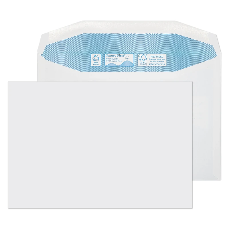 Blake Environmental - Biodegradable & Recycled Envelopes C5 (162 x 229mm) - Pack of 500 - Premium Quality 90GSM - Gummed - FSC Certified Eco White Envelopes - Stationery & Business Supplies (RN020)