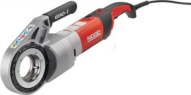 RIDGID 44933 Model 690-I Power Drive with 1/2-2 inch BSPT Die Head, Case and Support Arm