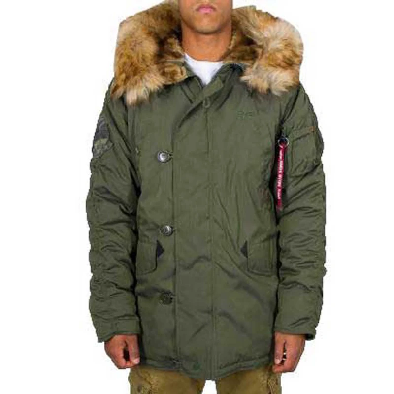 Alpha Industries Explorer Winter Jacket for Men Dark Green - Image 1