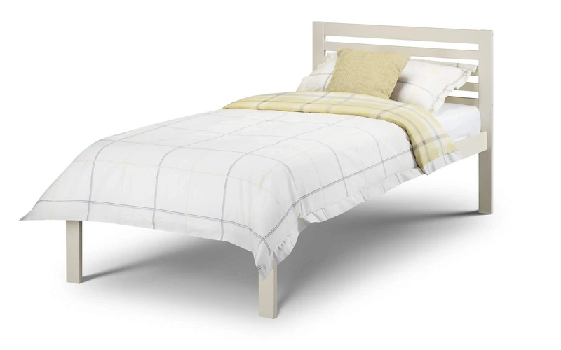 Julian Bowen Slocum Bed - Stone White Wooden Beds