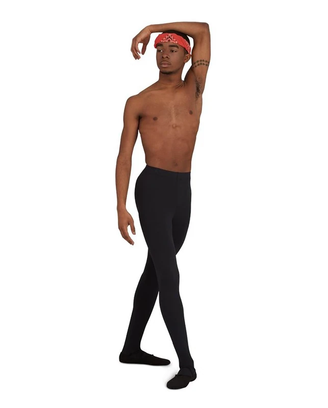 Capezio Men's Footed Tight, Black, Medium