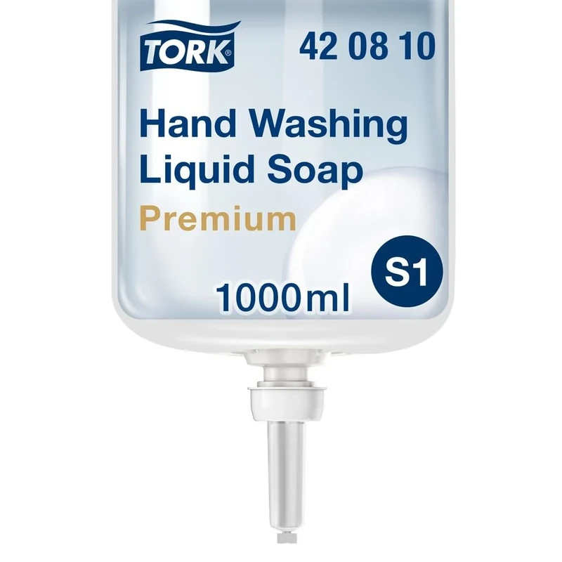 Tork Fragrance-Free Hand Washing Liquid Soap S1/S11, Fat Dissolving, 6 x 1000ml, 420810