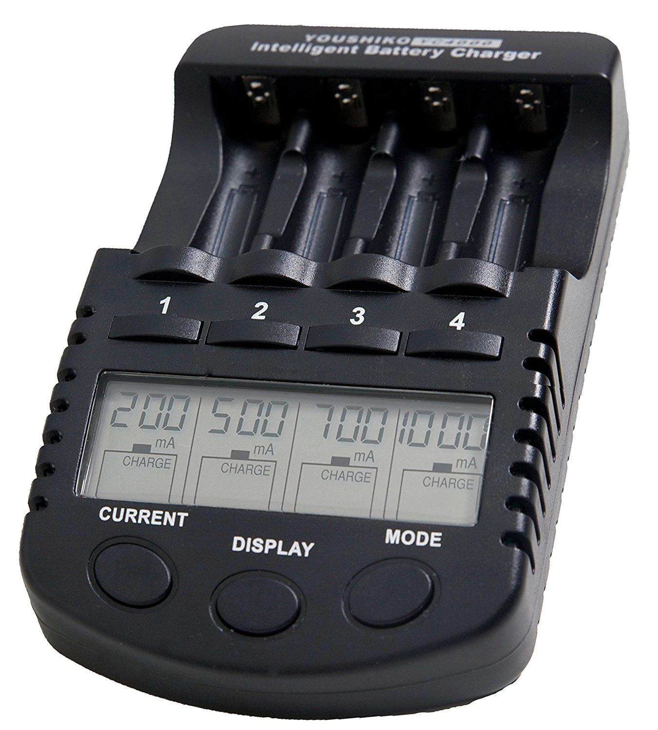 Youshiko YC4000 (official uk 2025 version) intelligent aa aaa professional standard battery charger with 1000mA charge current + usb port
