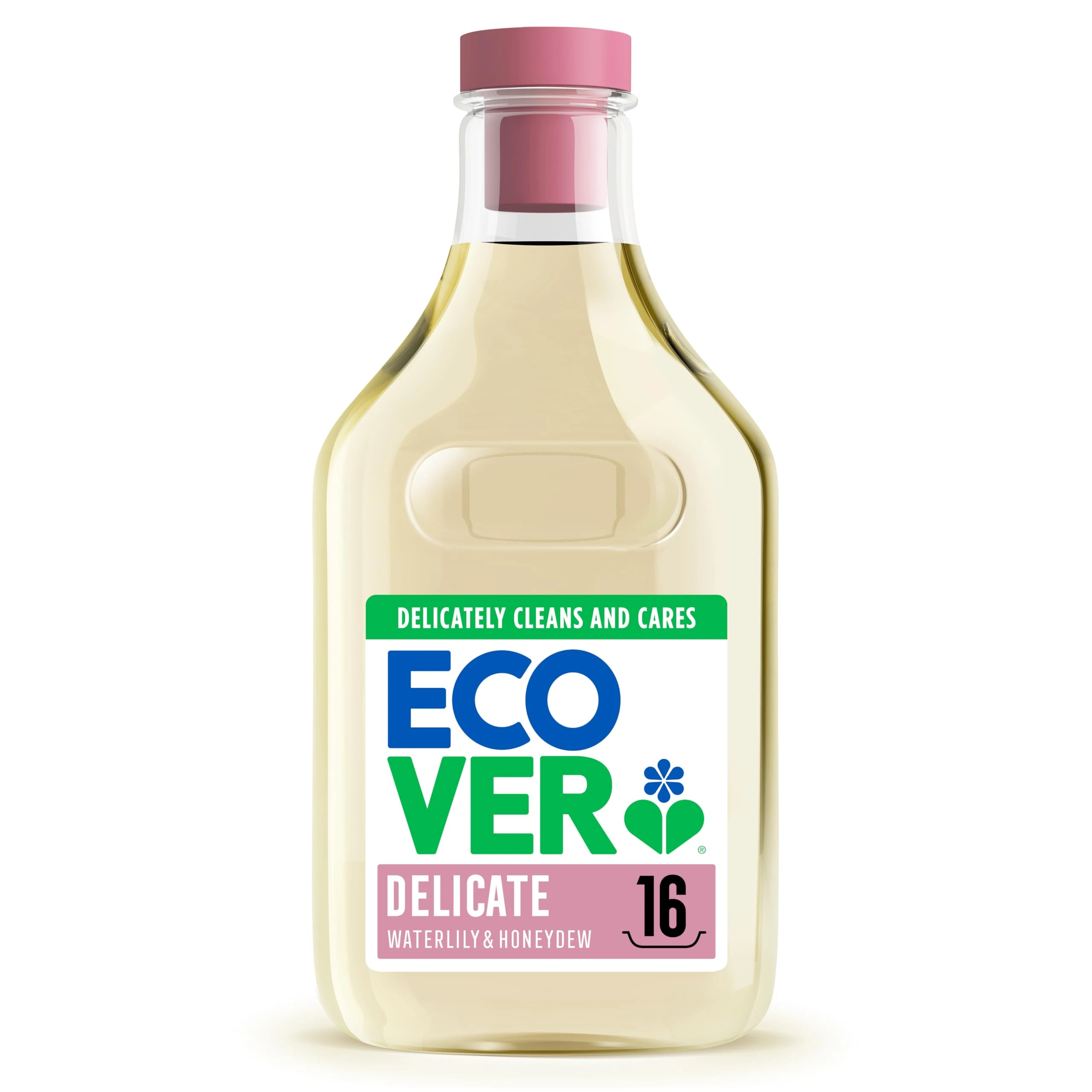 Ecover Delicate Laundry Detergent, Laundry Washing Liquid, For Wool & Silk, Waterlily & Honeydew, 16 Washes, 750ml