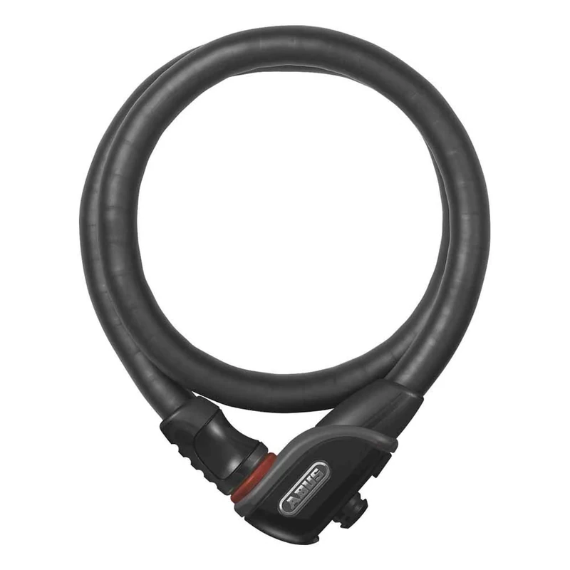 ABUS armoured cable lock Steel-O-Flex Phantom 8960 - with magnetic TexFL holder - cable lock made of steel cable with armour made of steel sleeves - security level 6-110 cm, black