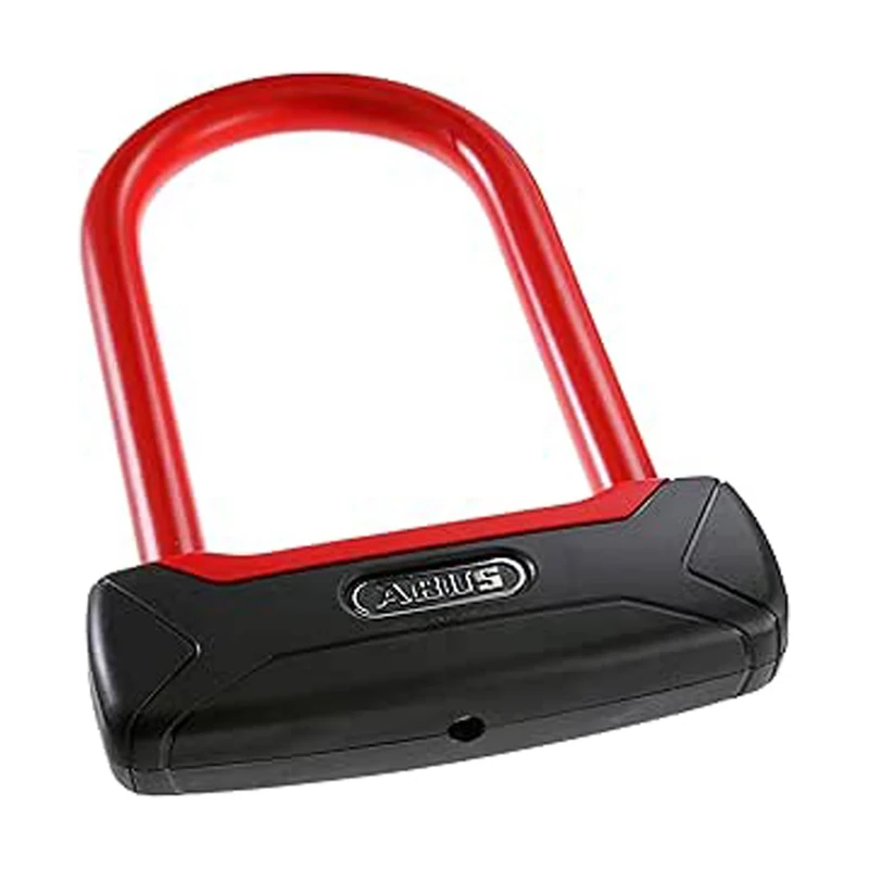 ABUS U-lock Granit Plus 640/135HB150 - Extra light bike lock with round shackle - security level 12 - Black/Red