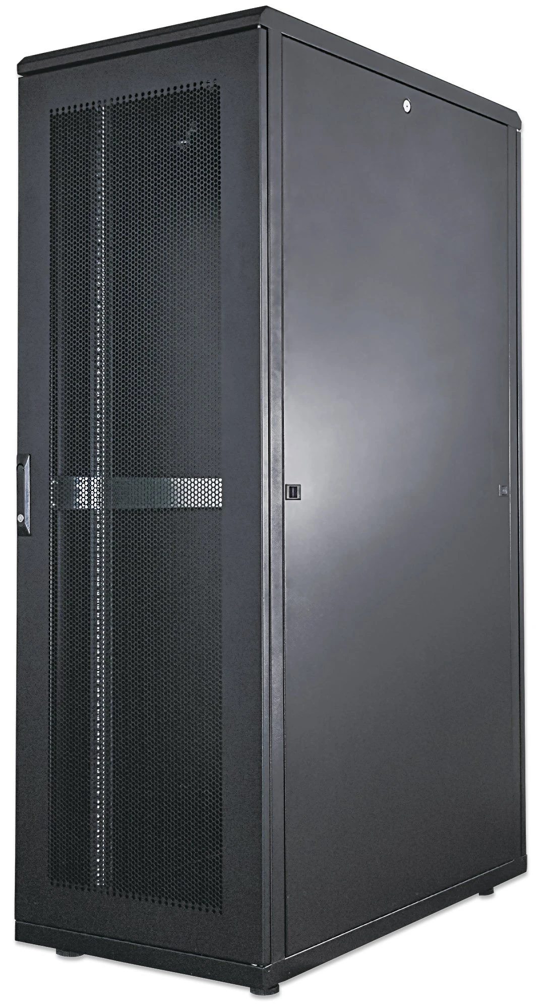 Intellinet Network Cabinet, Free Standing (Standard), 36U, 1000 mm Deep, Black, Flatpack, Max 1500 kg, Server Rack, 19 Inch, Steel, Multi-Point Door Lock, One Lock Per Side Panel, Three Year Warranty