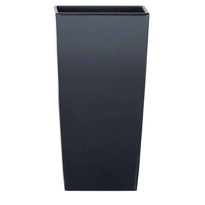 Prosper Plast Tall plastic flower pot with internal liner 7 colours, Grey (Anthracite)