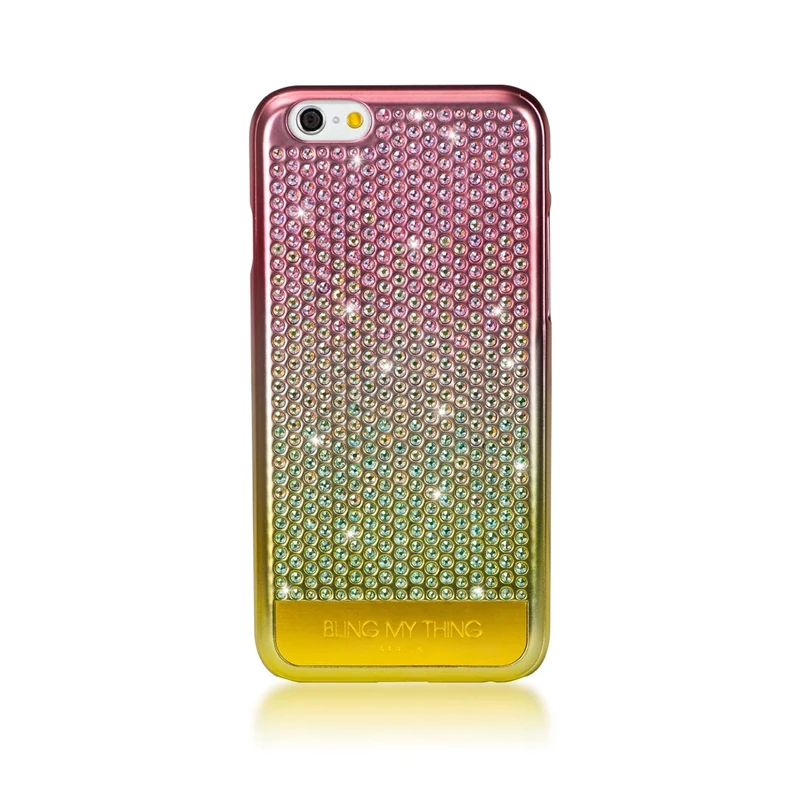 Bling My Thing Metallic Pastel Case in Cascade Design with 534 Swarovski Elements for iPhone 6 4.7-Inch - Retail Packaging - Metallic Pastel/Brilliant Prism