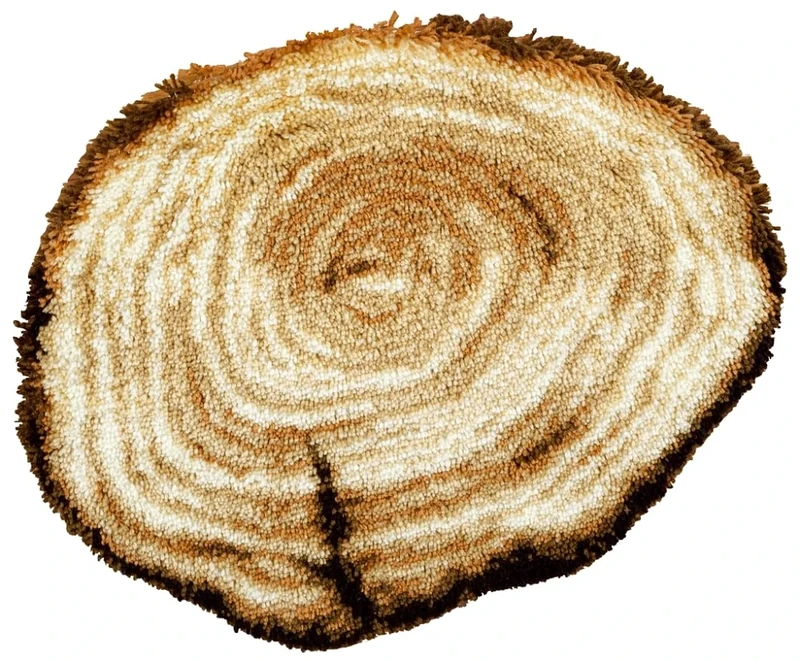 Vervaco Latch Hook Shaped Rug Tree Stump