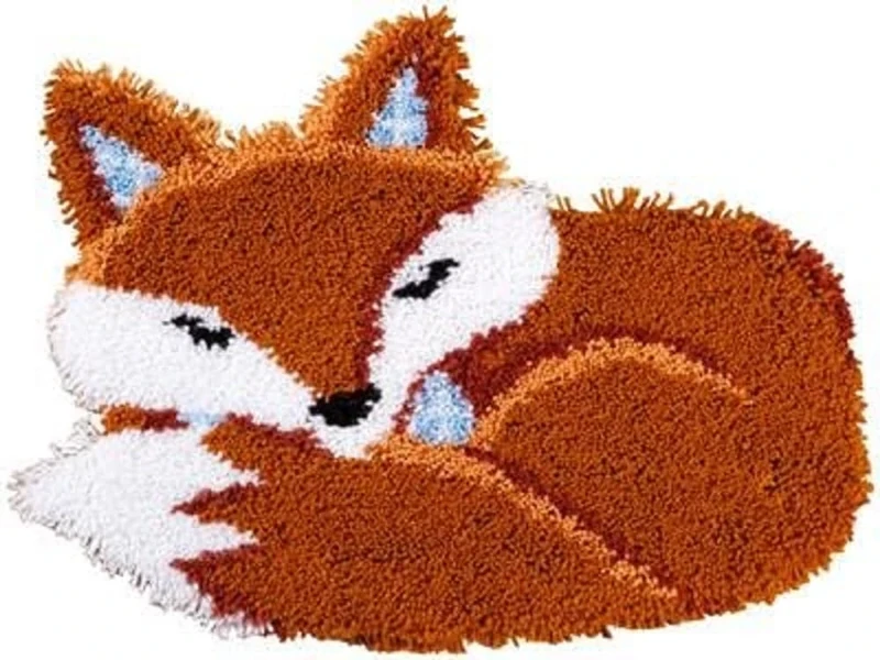 Vervaco Latch Hook Shaped Rug Sleeping Fox