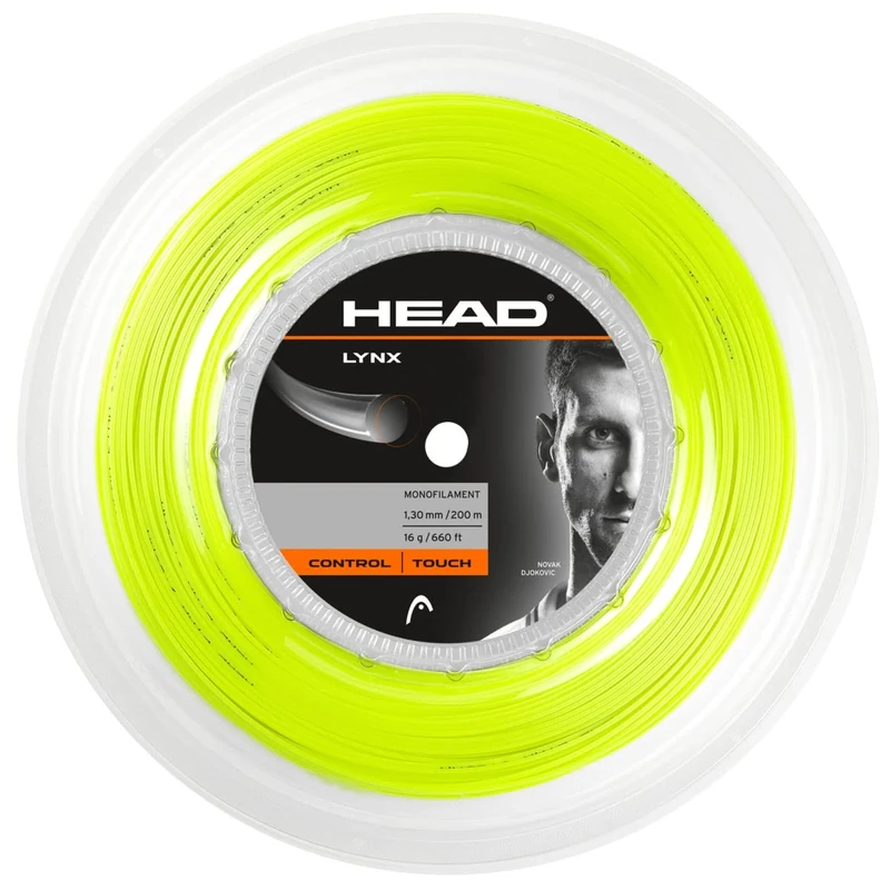 HEAD Unisex's Lynx Racquet String-Multi-Colour/Yellow, Size 18/200 m